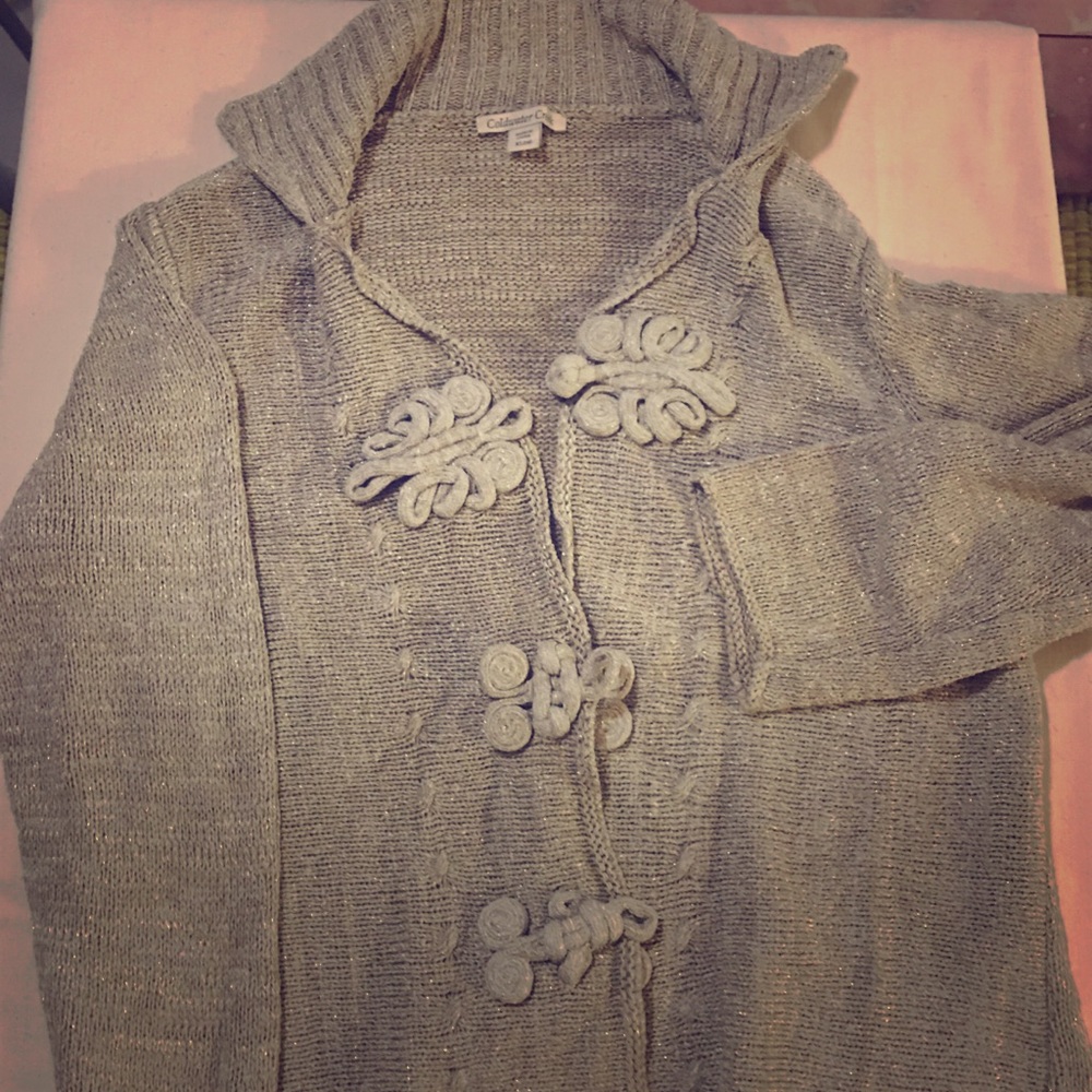 Coldwater Creek Metallic Cardigan Extra Large